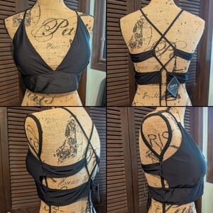 Black Strappy Bikini Top